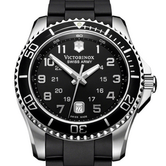 Victorinox Swiss Army Maverick GS Black Dial Rubber Watch Men's 241435