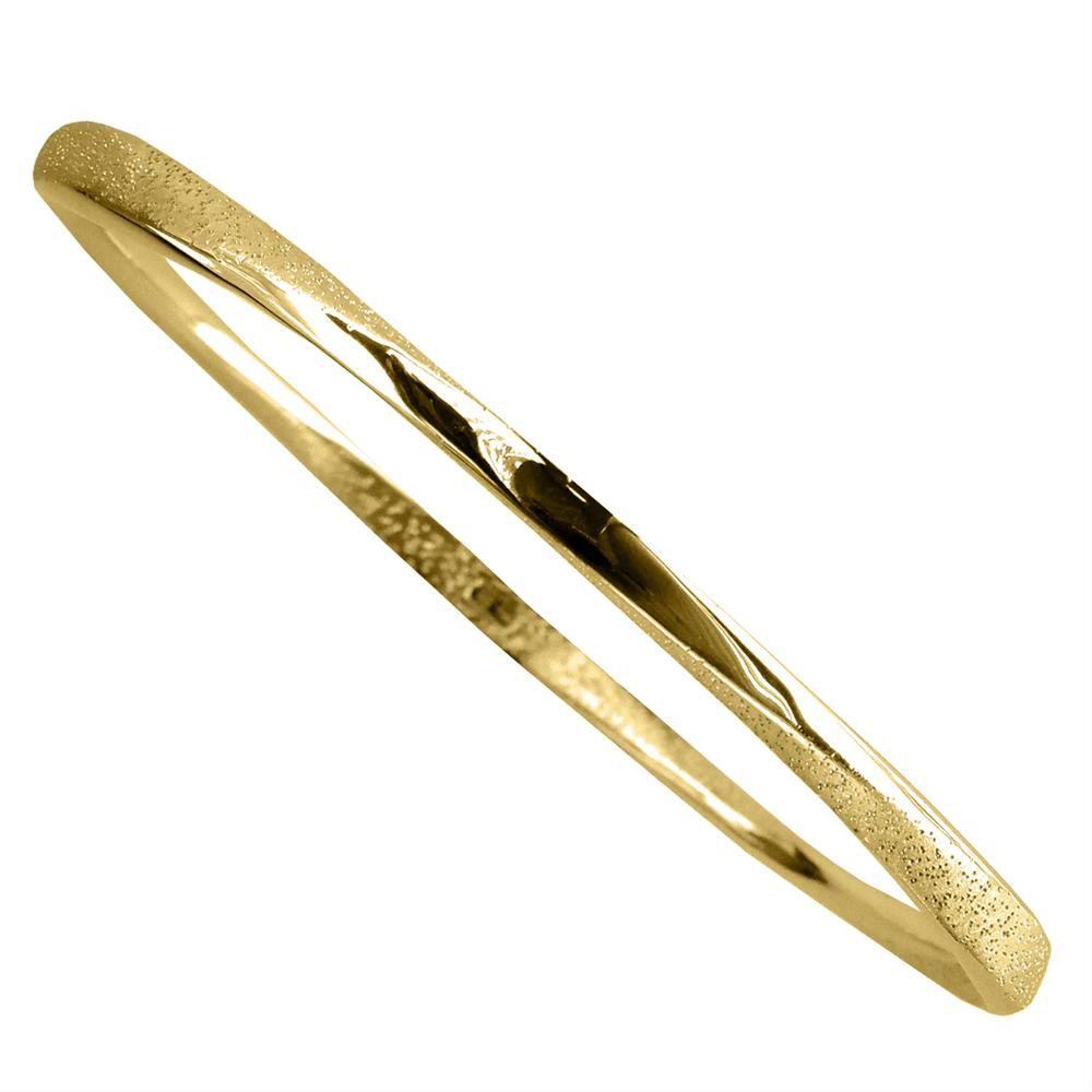 Charles Garnier Silver Twist Bangle Yellow Gold Finish CXB1895Y