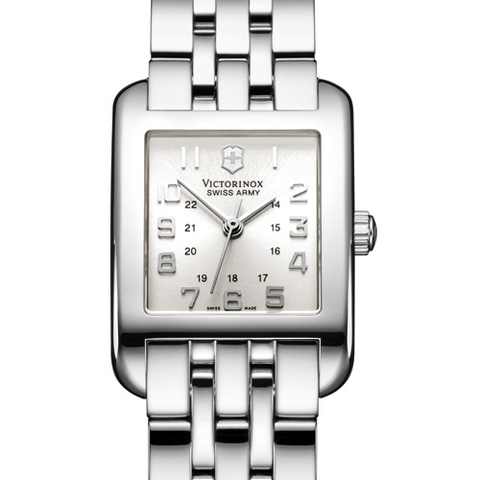 Victorinox Swiss Army Alliance Rectangle Silver Dial Ladies Steel Watch 24022