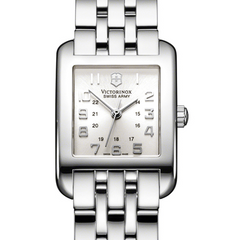 Victorinox Swiss Army Alliance Rectangle Silver Dial Ladies Steel Watch 24022