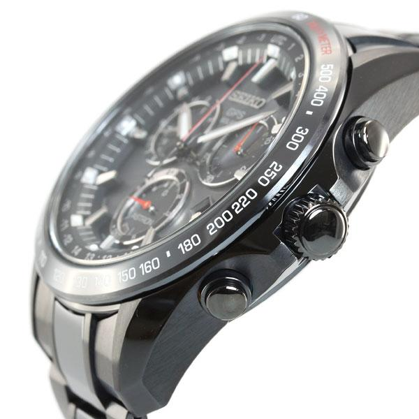 Seiko Astron GPS Solar Black Steel with Red Accents 44.6mm Watch SSE031