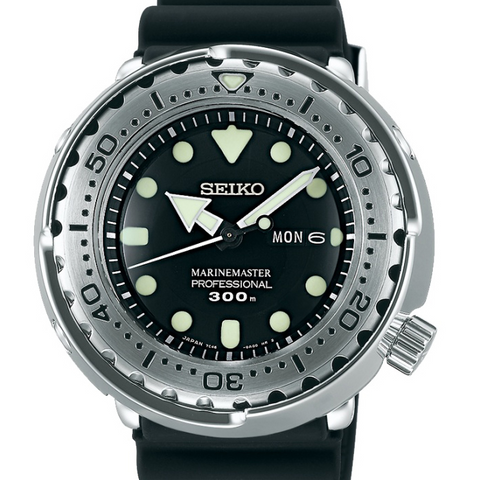 Seiko Prospex Marine Master Quartz Professional black Stainless Steel Watch 47.7mm  SBBN033