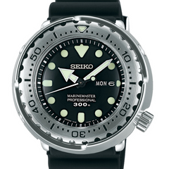 Seiko Prospex Marine Master Quartz Professional black Stainless Steel Watch 47.7mm  SBBN033