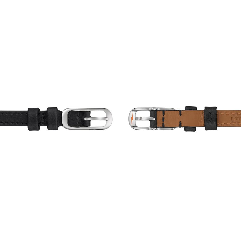 Shinola Birdy 34mm Double Wrap Black Leather Strap Silver Watch 10000204