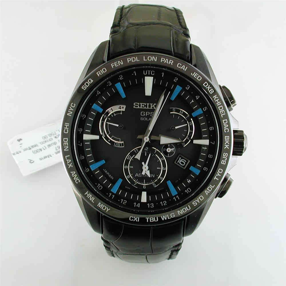 Seiko Astron Solar GPS Black Blue Watch Limited Edition for USA 44.6mm Watch SSE067