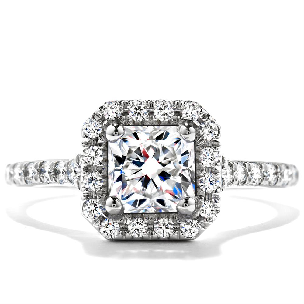 Hearts on Fire Transcend Dream Diamond Halo Engagement Ring