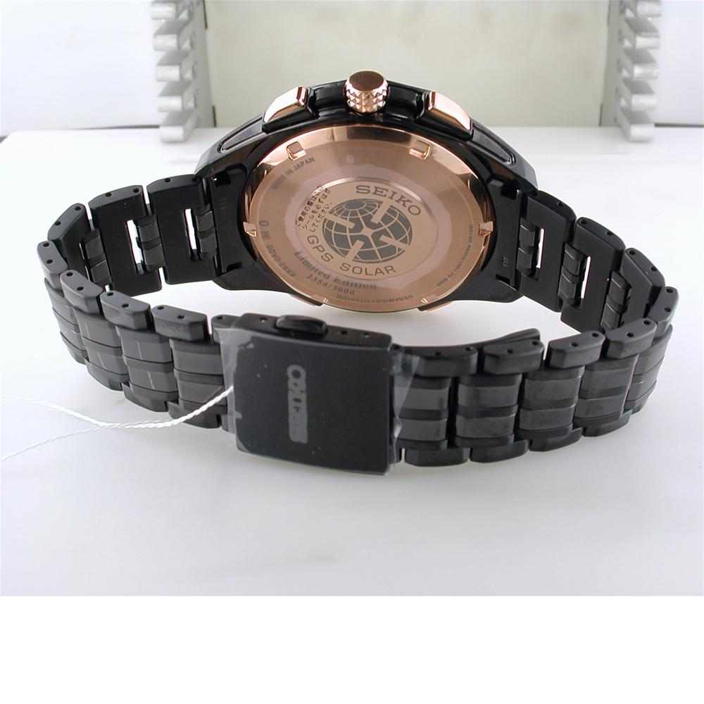 Seiko Astron GPS Black Titanium & Rose Gold Limited Edition Resort Solar Watch SSE019