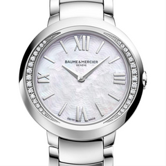 Baume & Mercier Promesse Diamond Bezel Ladies Steel Quartz Watch 30mm 10160