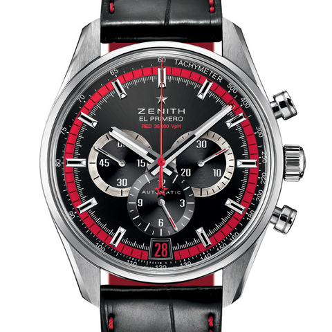 Zenith El Primero Red Steel Chronograph 36,000 VPH Watch
