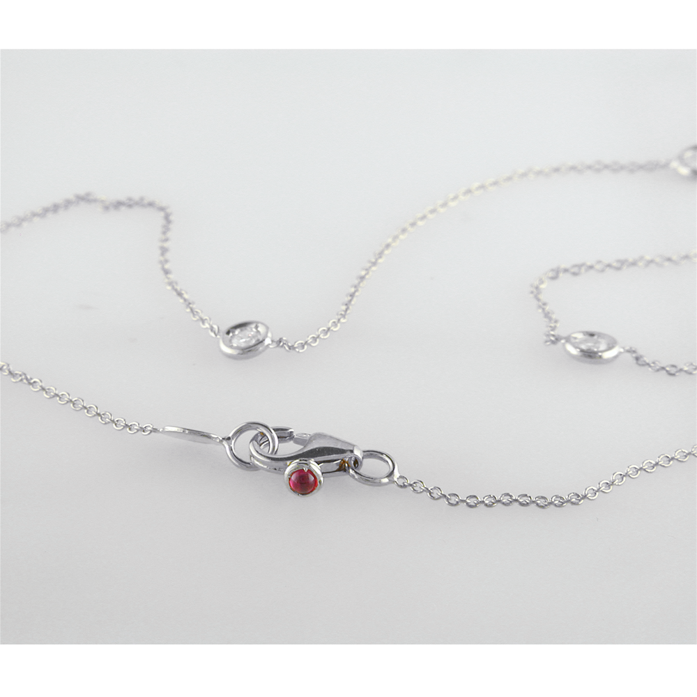 Roberto Coin DIAMONDS BY THE INCH 5 STATION DIAMOND NECKLACE White Gold