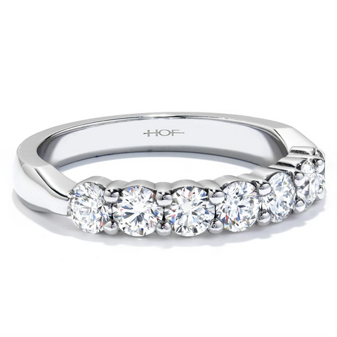 Hearts on Fire 7 Stone Diamond Wedding Band Ring .95ctw