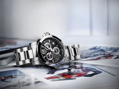 Longines Conquest Black Chronograph Stainless Steel Watch 41MM L37004566